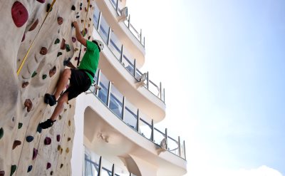 Royal Caribbean rock climbing wall